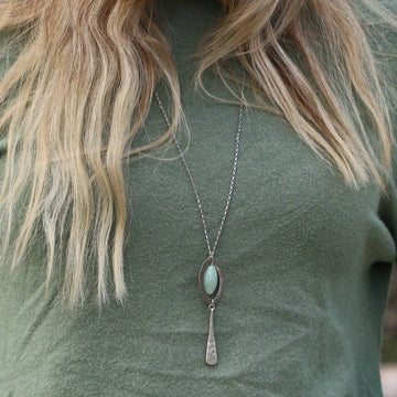 Oval And Spike Extra Long Pendant Necklaces For Women